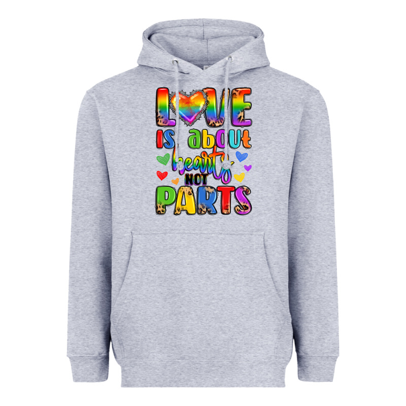 Love Is About Hearts Not Parts Heavyweight Hoodie by LillyAllenDesigns | Teevron