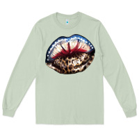 Matcha American lips leopard Long Sleeve Tee - NancyCooperArtShop