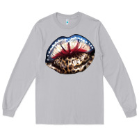 Moon Dust American lips leopard Long Sleeve Tee - NancyCooperArtShop