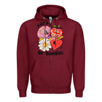 Burgundy happy 100 days of school Zipper Hoodie - MaliasSmallBusiness