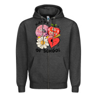 Charcoal Heather happy 100 days of school Zipper Hoodie - MaliasSmallBusiness