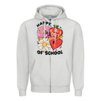 Dove Grey happy 100 days of school Zipper Hoodie - MaliasSmallBusiness
