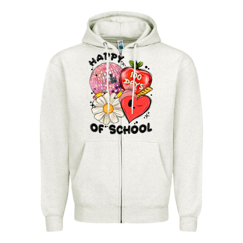 Happy 100 Days Of School Zipper Hoodie by MaliasSmallBusiness | Teevron