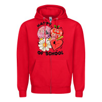 Red happy 100 days of school Zipper Hoodie - MaliasSmallBusiness