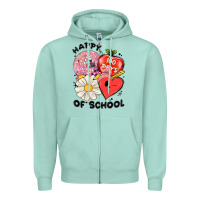 Seafoam happy 100 days of school Zipper Hoodie - MaliasSmallBusiness