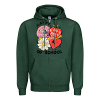Sports Green happy 100 days of school Zipper Hoodie - MaliasSmallBusiness