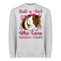 Heather Grey Just A Girl Love Who Loves Guinea Pigs Heavyweight Sweatshirt - Artiststas