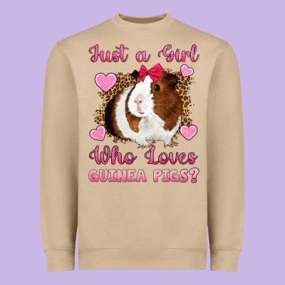 Just A Girl Love Who Loves Guinea Pigs Heavyweight Sweatshirt Designed By Artiststas