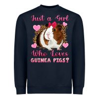 Navy Just A Girl Love Who Loves Guinea Pigs Heavyweight Sweatshirt - Artiststas