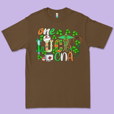 St.patricks One Lucky Cna  Nurse Premium Tee Designed By Barkaloodesign