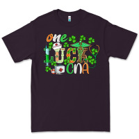 Plum st.patricks one lucky cna  nurse Premium Tee - BarkalooDesign