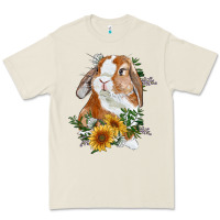 Bone Bunny With Sunflowers Premium Tee - RanaPortraitStore