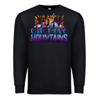 Black Faith Can Move Mountains Premium Sweatshirt - LillyAllenDesigns