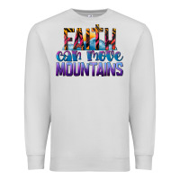Dove Grey Faith Can Move Mountains Premium Sweatshirt - LillyAllenDesigns