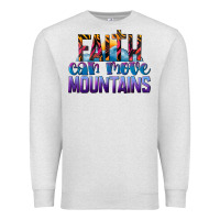 Oatmeal Heather Faith Can Move Mountains Premium Sweatshirt - LillyAllenDesigns