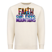 Sandshell Faith Can Move Mountains Premium Sweatshirt - LillyAllenDesigns