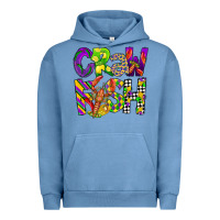 Pigment Pebble Blue crawfish mardi gras Urban Hoodie - CowGirlArtShop