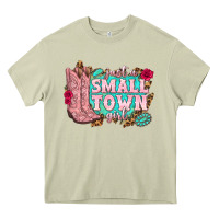 Mossy just a small town girl cowgirl boots Heavy Core Tee - texasbilliewilder