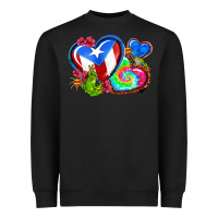 Western Leopard Puerto Rico Hearts Heavyweight Sweatshirt | Teevron
