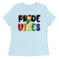 Baby Blue pride vibes Ladies Tee - MaliasSmallBusiness