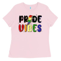 Bubblegum Pink pride vibes Ladies Tee - MaliasSmallBusiness