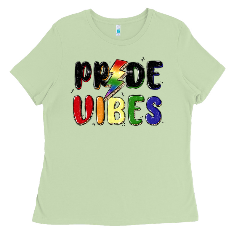Pride Vibes Ladies Tee by MaliasSmallBusiness | Teevron