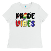 White pride vibes Ladies Tee - MaliasSmallBusiness