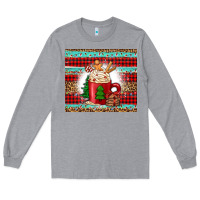 Heather Grey Christmas coffee Long Sleeve Tee - Jasminsmagicworld