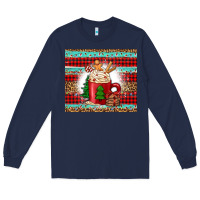 Navy Christmas coffee Long Sleeve Tee - Jasminsmagicworld