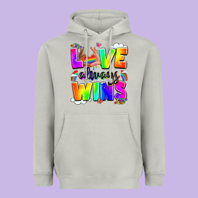 Love Always Wins Heavyweight Hoodie Designed By Lillyallendesigns
