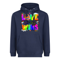 Navy love always wins Heavyweight Hoodie - LillyAllenDesigns