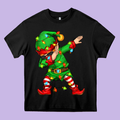 Dabbing Elf Heavy Core Tee Designed By Zillion Design Studio