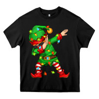 Black dabbing elf Heavy Core Tee - Zillion Design Studio