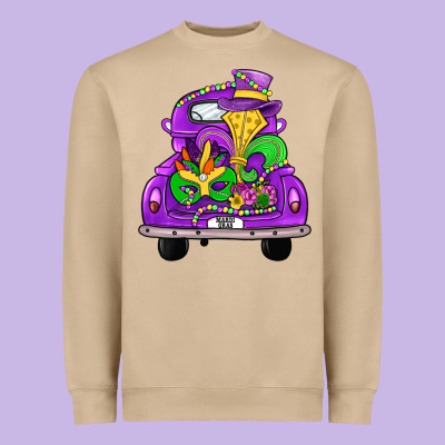 Farm Truck, Mardi Gras Heavyweight Sweatshirt Designed By Jahusdesignshop