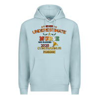 Blue Mist Never Underestimate A Nurse Premium Hoodie - Bettercallsaul