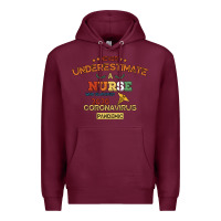 Burgundy Never Underestimate A Nurse Premium Hoodie - Bettercallsaul