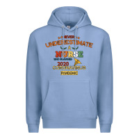 Colony Blue Never Underestimate A Nurse Premium Hoodie - Bettercallsaul