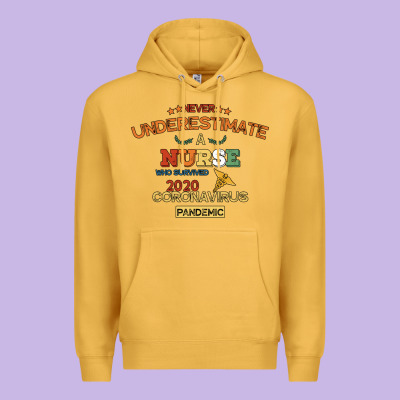 Never Underestimate A Nurse Premium Hoodie Designed By Bettercallsaul