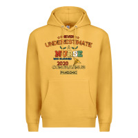 Mustard Never Underestimate A Nurse Premium Hoodie - Bettercallsaul