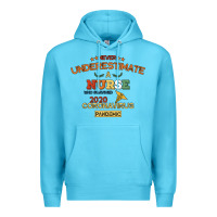 Ocean Blue Never Underestimate A Nurse Premium Hoodie - Bettercallsaul