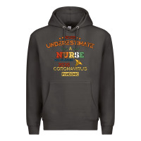 Smoke Never Underestimate A Nurse Premium Hoodie - Bettercallsaul