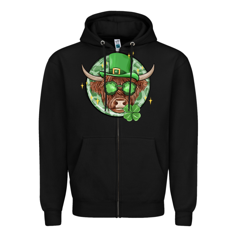 St. Patrick's Day Heifer Zipper Hoodie by MaliasSmallBusiness | Teevron