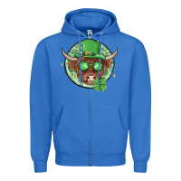 True Royal st. patrick's day heifer Zipper Hoodie - MaliasSmallBusiness
