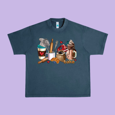 Bakery Coffee Cups Urban Heavy Tee Designed By Adodesignshop