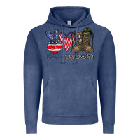 Vintage Denim peace love america Vintage Hoodie - CowhideDigitalArt