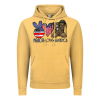 Vintage Mustard peace love america Vintage Hoodie - CowhideDigitalArt