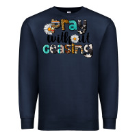 Navy Pray Without Ceasing Premium Sweatshirt - LillyAllenDesigns