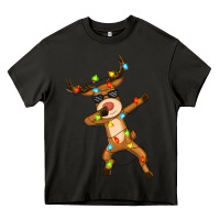 Asphalt dabbing deer Heavy Core Tee - Zillion Design Studio