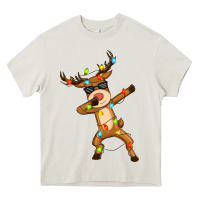 Cream dabbing deer Heavy Core Tee - Zillion Design Studio