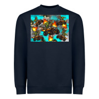Navy Dinosaur monster truck Heavyweight Sweatshirt - Artiststas